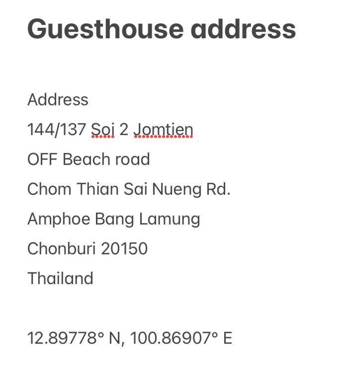 Pluemchai Guesthouse Jomtien Beach Buitenkant foto